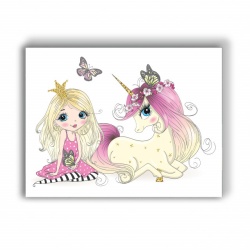Tablou Copii - Princess and the Unicorn - Img 3