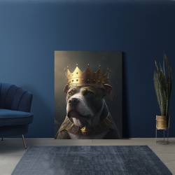 Tablou Dog with golden crown - Img 3