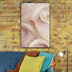 Tablou Marmura - Pastel Pink and Golden Waves (077) - Img 4