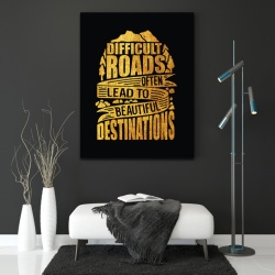 Tablou Motivational - Beautiful roads (golden landscape) - Img 4