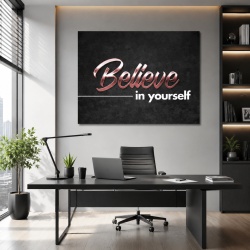 Tablou Motivational - Believe in yourself (bronze)