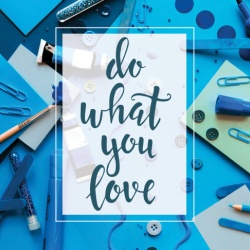 Tablou Motivational - Do What You Love (Blue) - Img 3
