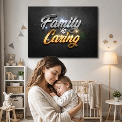 Tablou Motivational - Family is caring