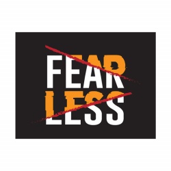 Tablou Motivational - Fearless (red marks) - Img 3