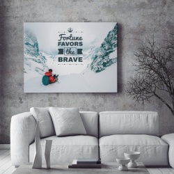 Tablou Motivational - Fortune Favors The Brave - Img 4