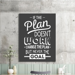 Tablou Motivational - If The Plan Doesn't Work (Vintage Grey) - Img 2