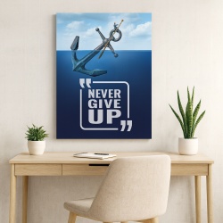 Tablou Motivational - Never Give Up (Anchor)
