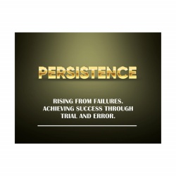 Tablou Motivational - Persistence (gold) - Img 3