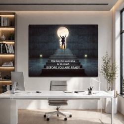 Tablou Motivational - The Key To Success Is To Start Before You Are Ready