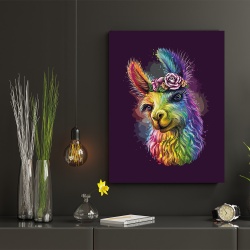 Tablou Rainbow Llama - Img 3