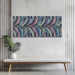 Tablou Vegetatie - Pattern cu frunze exotice pastel (035)