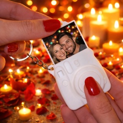 Breloc personalizat aparat foto Instax cu poză în interior - Img 3