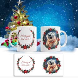 Cana De Craciun - Cute Baby Polar Bear (mesaj personalizat) - Img 2