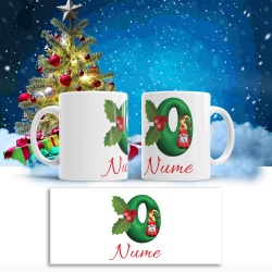 Cana De Craciun - Litere cu gnomi O (nume personalizat) - Img 2