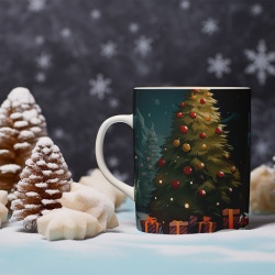 Cana De Craciun - Santa and Beautiful Christmas Tree - Img 2
