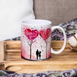 Cana Valentine's Day - Copaci inima si indragostiti (efect de pictura) - Img 3