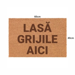 Covor de intrare personalizat - 60x40cm - lasa grijile aici - Img 2