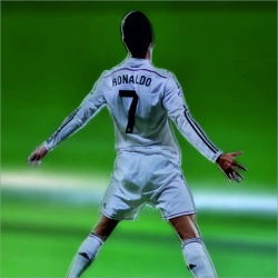 Figurina de birou din plexi glass cu Ronaldo - vedere spate - Img 4