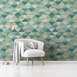 Fototapet Abstract - Mozaic in verde pastel (Geometric 013) - Img 4