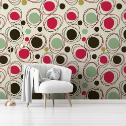 Fototapet Abstract - Retro Sketched Circles (Geometric 059) - Img 4