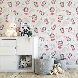 Fototapet Copii - Unicorn cu casti (Baby 058)