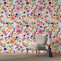 Fototapet Floral - Rainbow flowers pattern (Floral 049) - Img 3
