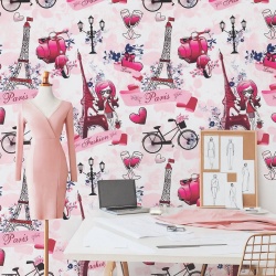 Fototapet Pink Paris (Casual 036)