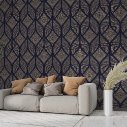 Fototapet Texturi - Art Deco pattern cu linii aurii (Texture 013) - Img 1