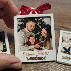 MiniRama Foto – Ornament Personalizat pentru Brad (set 2buc, 5buc sau 10buc) - Img 3