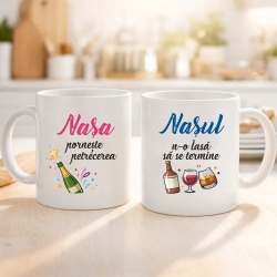 Set 2 cani personalizate Nasa porneste petrecerea