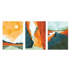 Set 3 Tablouri - Beautiful watercolor - Img 2