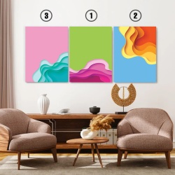 Set 3 Tablouri Colorful 3d layers - Img 2