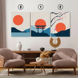 Set 3 Tablouri Minimalist japanese landscape - Img 3