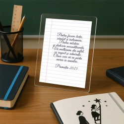 Set cadou profesor – Diplomă + opțiuni personalizare cu notes A5 alb și pix - Img 2