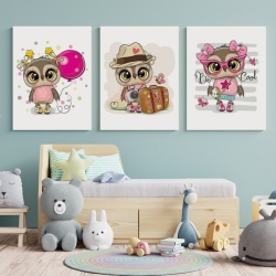 Set Tablouri Copii - Cute Owls