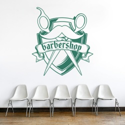 Sticker Barbershop (scissors and moustache) - Img 3
