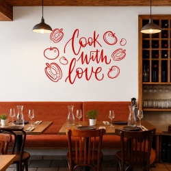 Sticker Bucatarie - Cook with love