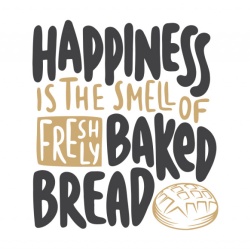Sticker Bucatarie - Happiness is the smell of bread - Img 2