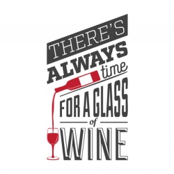 Sticker Bucatarie - There is always time for wine - Img 2