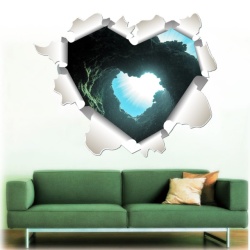 Sticker De Perete Inima Subacvatica 3d - Img 2