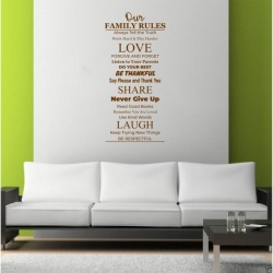 Sticker De Perete Our Family Rules - Img 3