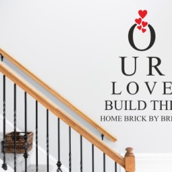 Sticker De Perete Our Love Build This Home Brick By Brick - Img 5