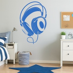 Sticker De Perete Wired Headphones