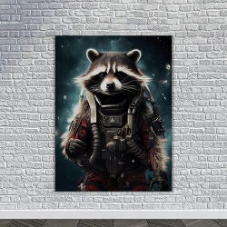 Tablou Animale Fantastice - Astro Racoon - Img 1