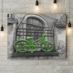 Tablou Canvas Bicicleta Verde - Img 3