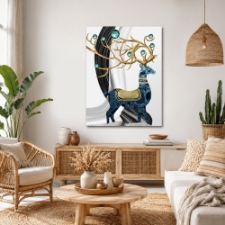 Tablou Canvas Deer With Golden Horns