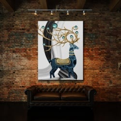 Tablou Canvas Deer With Golden Horns - Img 3