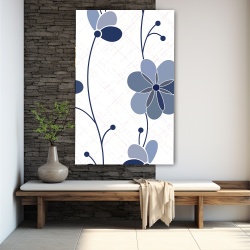 Tablou canvas - Flori albastre stilizate (Floral 113) - Img 4