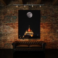 Tablou Canvas Full Moon (Black) - Img 3