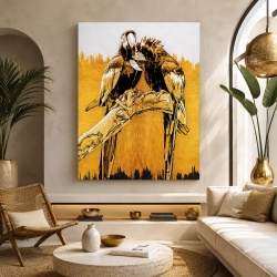 Tablou Canvas - Golden parrots